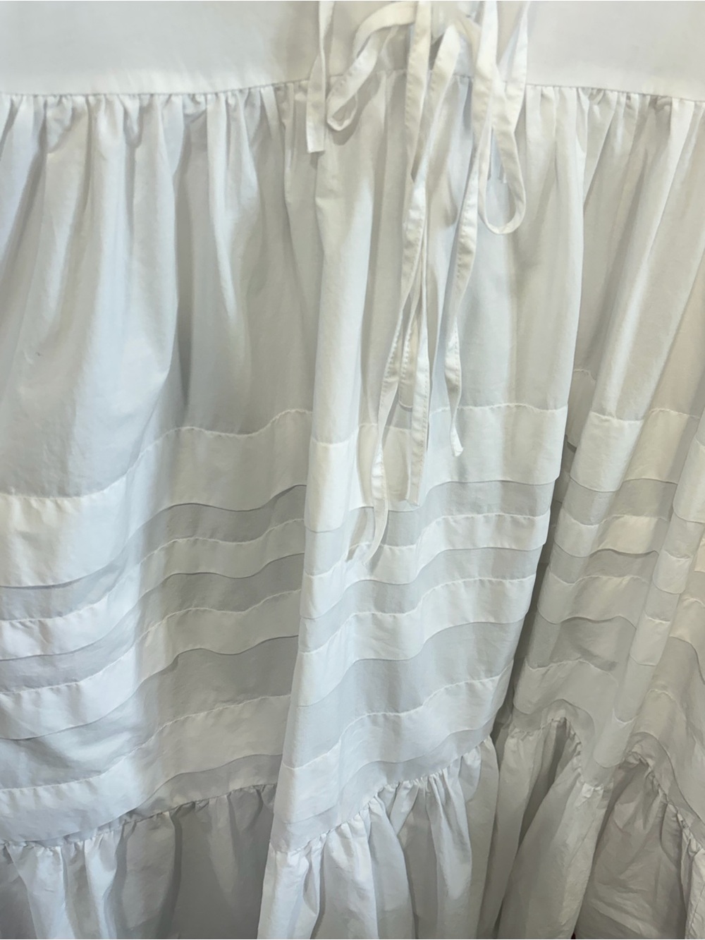 Eien USA White Tiered Lace-Up Peasant Dress - Picture 6 of 9